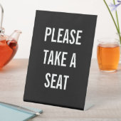 GA ZITTEN, ALSTUBLIEFT RECLAMEBORD MET VOETSTUK (Insitu)