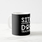 Ga zitten bij het trainen van honden koffiemok (Voorkant links)