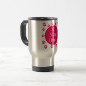 Ga zitten. Blijf. Drink. Travel Mug Reisbeker (Voorkant links)