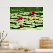 Ga zitten en ben waterlio's poster (Keuken)