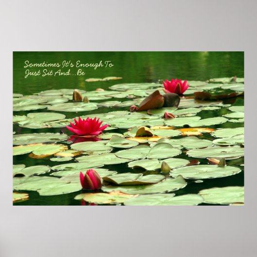 Ga zitten en ben waterlio's poster (Voorkant)