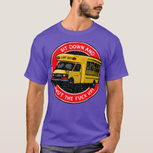 Ga zitten en sluit de F op T-shirt