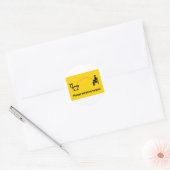Ga zitten om te plassen ronde sticker (Envelop)