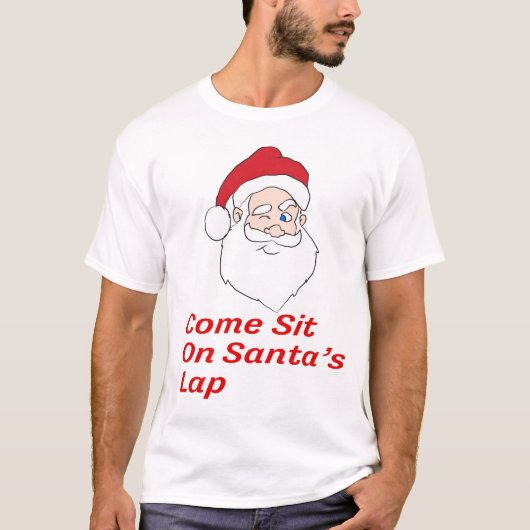 Ga zitten op het shirt van de Kerstman (Voorkant)
