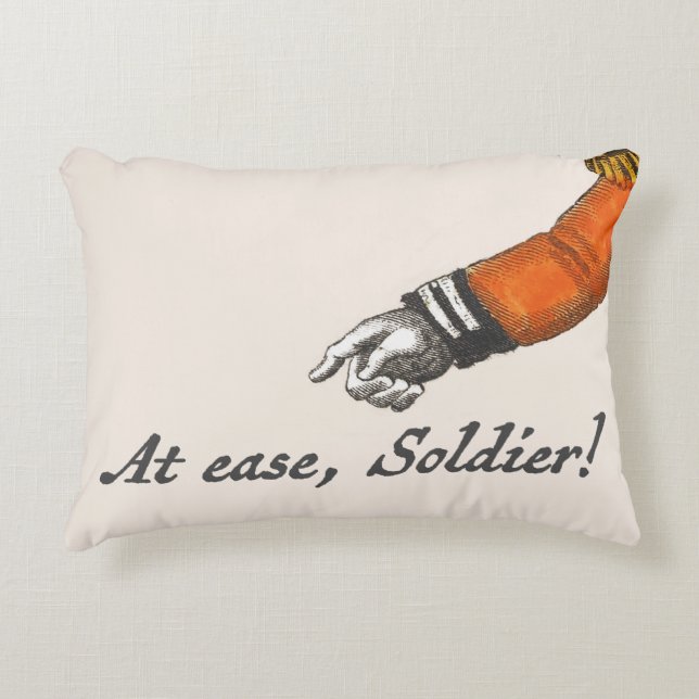 Ga zitten Soldaat Wijzen Hand Accent Cushion Accent Kussen (Voorkant)