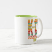 Ga zo snel... tweekleurige koffiemok (Voorkant rechts)