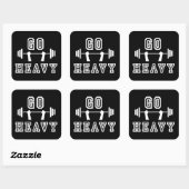 Ga zwaar weg vierkante sticker (Vel)