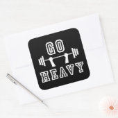 Ga zwaar weg vierkante sticker (Envelop)