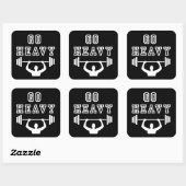 Ga zwaar weg vierkante sticker (Vel)