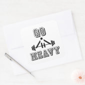 Ga zwaar weg vierkante sticker (Envelop)