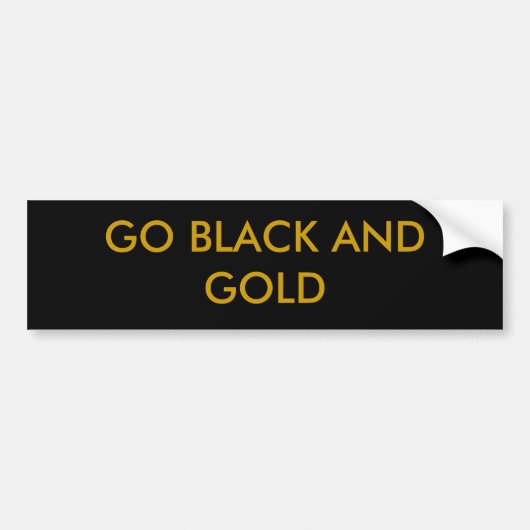 GA ZWART EN GOLD BUMPERSTICKER (Voorkant)