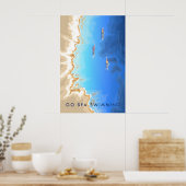Ga Zwemmen in de Zee Reisposter Poster (Keuken)