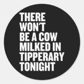 Gaa Tipperary Irish Hurling - Ierland Tee Shirts Ronde Sticker (Voorkant)