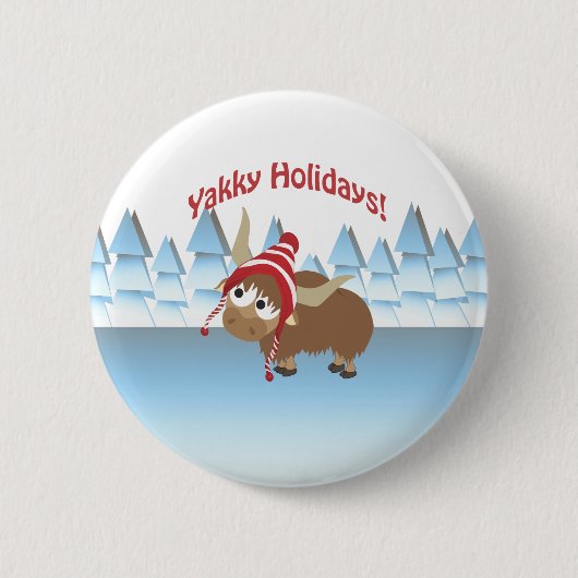 Gaaf Feestdagen! Winter Scene Ronde Button 5,7 Cm (Voorkant)