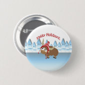 Gaaf Feestdagen! Winter Scene Ronde Button 5,7 Cm (Voorkant /achterkant)