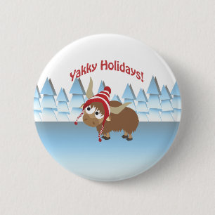 Gaaf Feestdagen! Winter Scene Ronde Button 5,7 Cm
