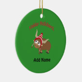 Gaaf Feestdagen! Winter Yak Keramisch Ornament (Rechts)