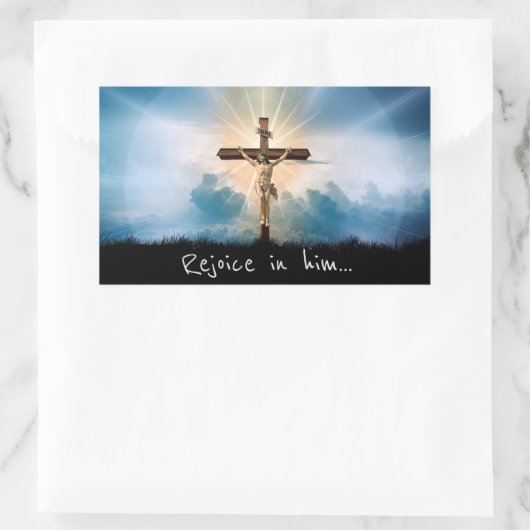 Gaaf voor hem rechthoekige sticker (Tas)