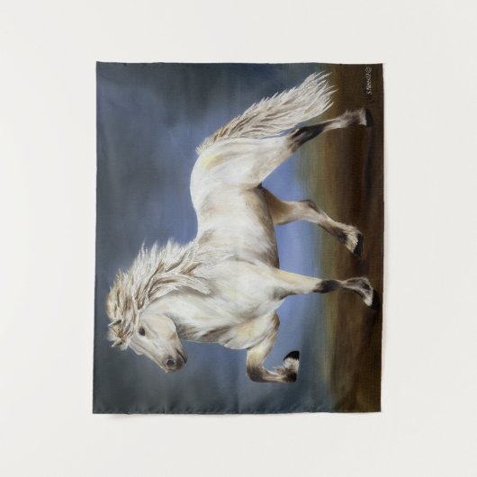 Gaaiend Paard Adel Wandkleed (Voorkant)