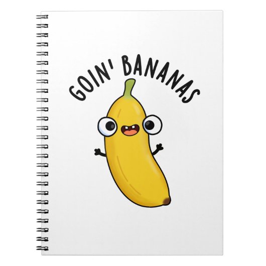 Gaan Bananen Grappige Fruit Pun Notitieboek (Voorkant)