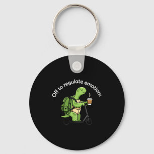 Gaan emoties reguleren grappige schildpad geesteli sleutelhanger