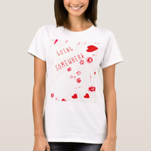GAAN ERGENS rode roze harten houden van design T-shirt