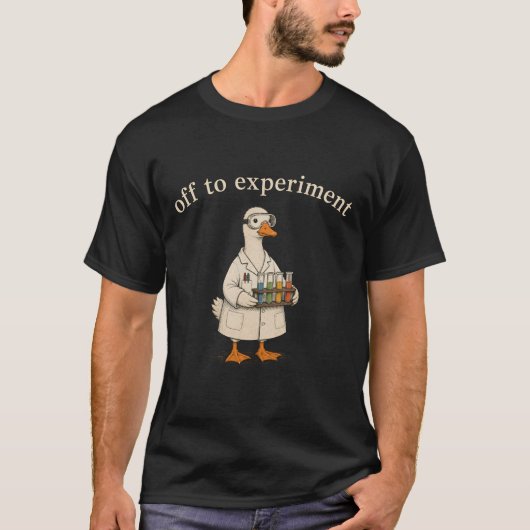 Gaan experimenteren Funny Science Gans T-shirt (Voorkant)