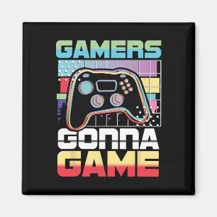 Gaan Game Video Speler Gaming Grappig Magneet