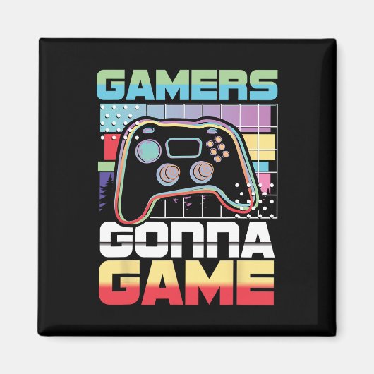 Gaan Game Video Speler Gaming Grappig Magneet (Voorkant)
