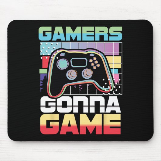 Gaan Game Video Speler Gaming Grappig Muismat (Voorkant)