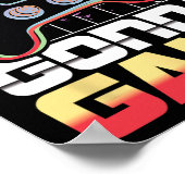 Gaan Game Video Speler Gaming Grappig Poster (Hoek)