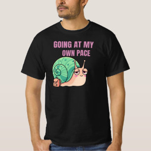 Gaan In Mijn Eigen Tempo Slakken Illustratie Langz T-shirt