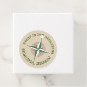 Gaan in Nieuwe richtingen Camping Compass Pensioen Bedankjes Labels (In situ)