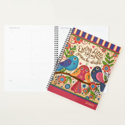 Gaan in orde Vogels gepersonaliseerd plezier Planner (Display)