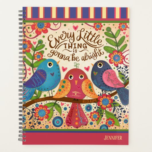 Gaan in orde Vogels gepersonaliseerd plezier Planner (Voorkant)
