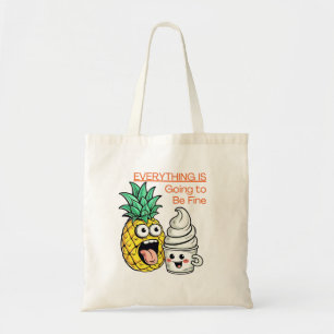 Gaan naar Fine Whip Ice Cream Funny Pineapple Tote Bag