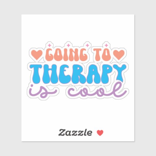 Gaan naar Therapie is Cool - AANGEPASTE KLEUREN Sticker (Vel)