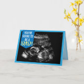 Gaan om een vader te zijn - Custom Ultrasound Phot Kaart (Gele Bloem)