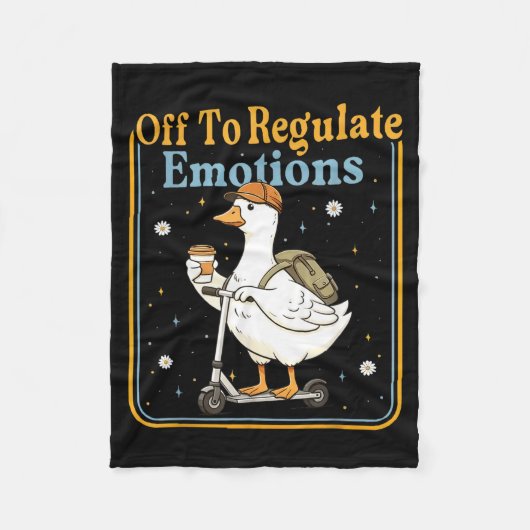 Gaan om emoties te reguleren grappige gans geestel fleece deken (Voorkant)