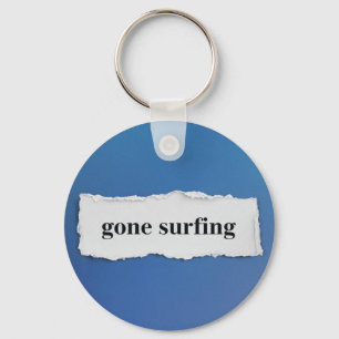 Gaan surfen, in het blauw sleutelhanger