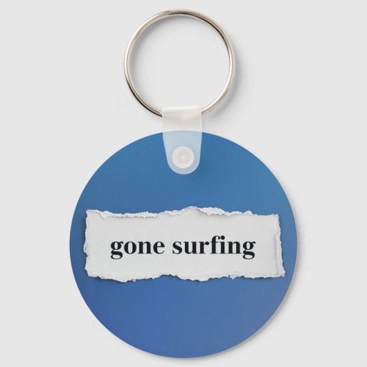 Gaan surfen, in het blauw sleutelhanger (Achterkant)