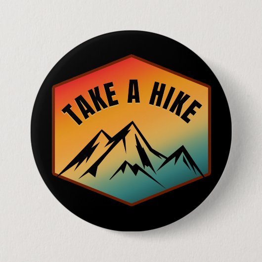 GAAN WANDELEN RONDE BUTTON 7,6 CM (Voorkant)