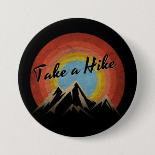 GAAN WANDELEN RONDE BUTTON 7,6 CM