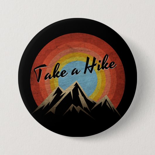 GAAN WANDELEN RONDE BUTTON 7,6 CM (Voorkant)