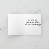 GAAN WE 'ROCK OF ROLL' OP 'ONZE' VERJAARDAG KAART (Binnen)