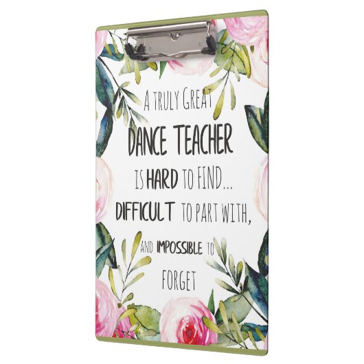 Gaan weg cadeau Dans leraar Dank u citaat Klembord (Links)