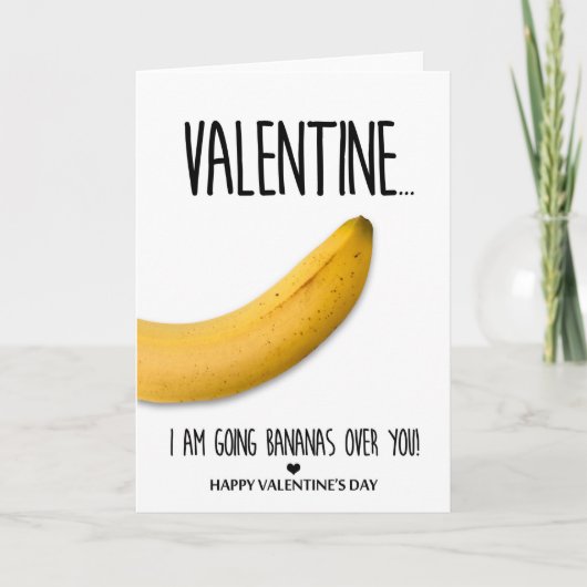 Gaande bananen over u Valentijnsdag Feestdagen Kaart (Voorkant)