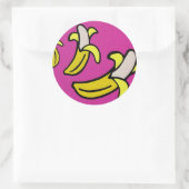 "Gaande bananen" Ronde Sticker (Tas)