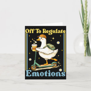 Gaande om emoties te reguleren grappige gans geest kaart