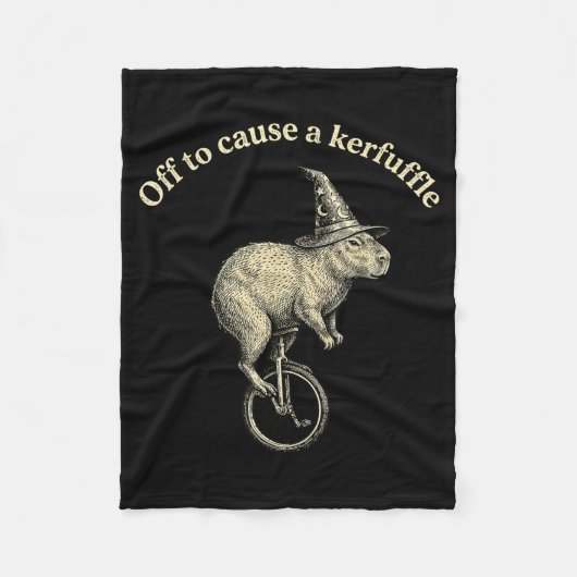 Gaat een rel schoppen grappige capybara meme fleece deken (Voorkant)